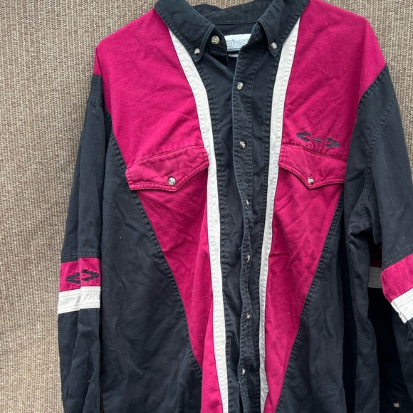 Vintage Express Riders Shirt Men Sz 2XL Rodeo Cowboy Western Button Shirt - Picture 11 of 11